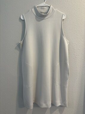 SPANX Air Essentials Mock Neck Dress in Light Cream (size XL)